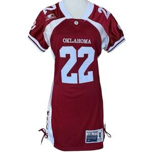 Oklahoma Sooners Jersey Dress Women's Large #22 Fergo Sports Y2K NCAA Football